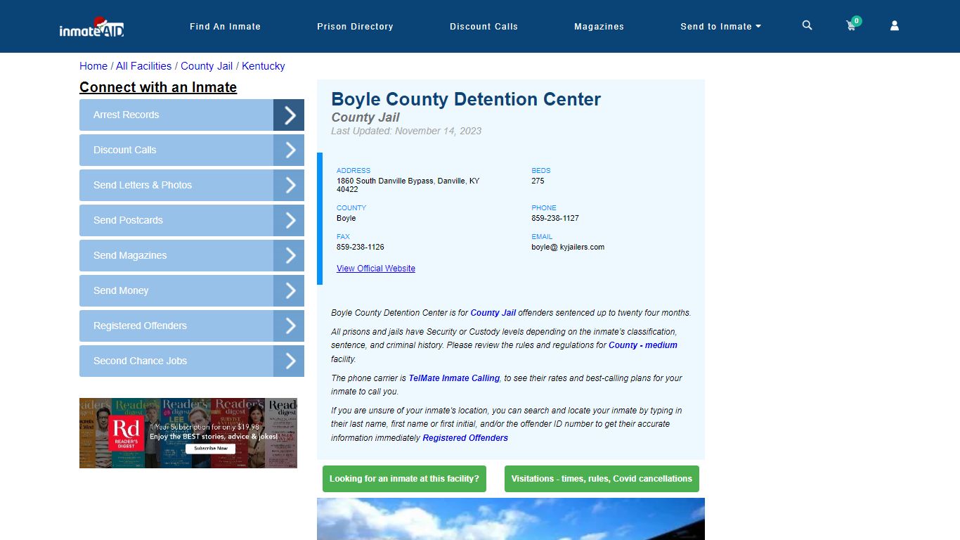 Boyle County Detention Center - Inmate Locator - Danville, KY